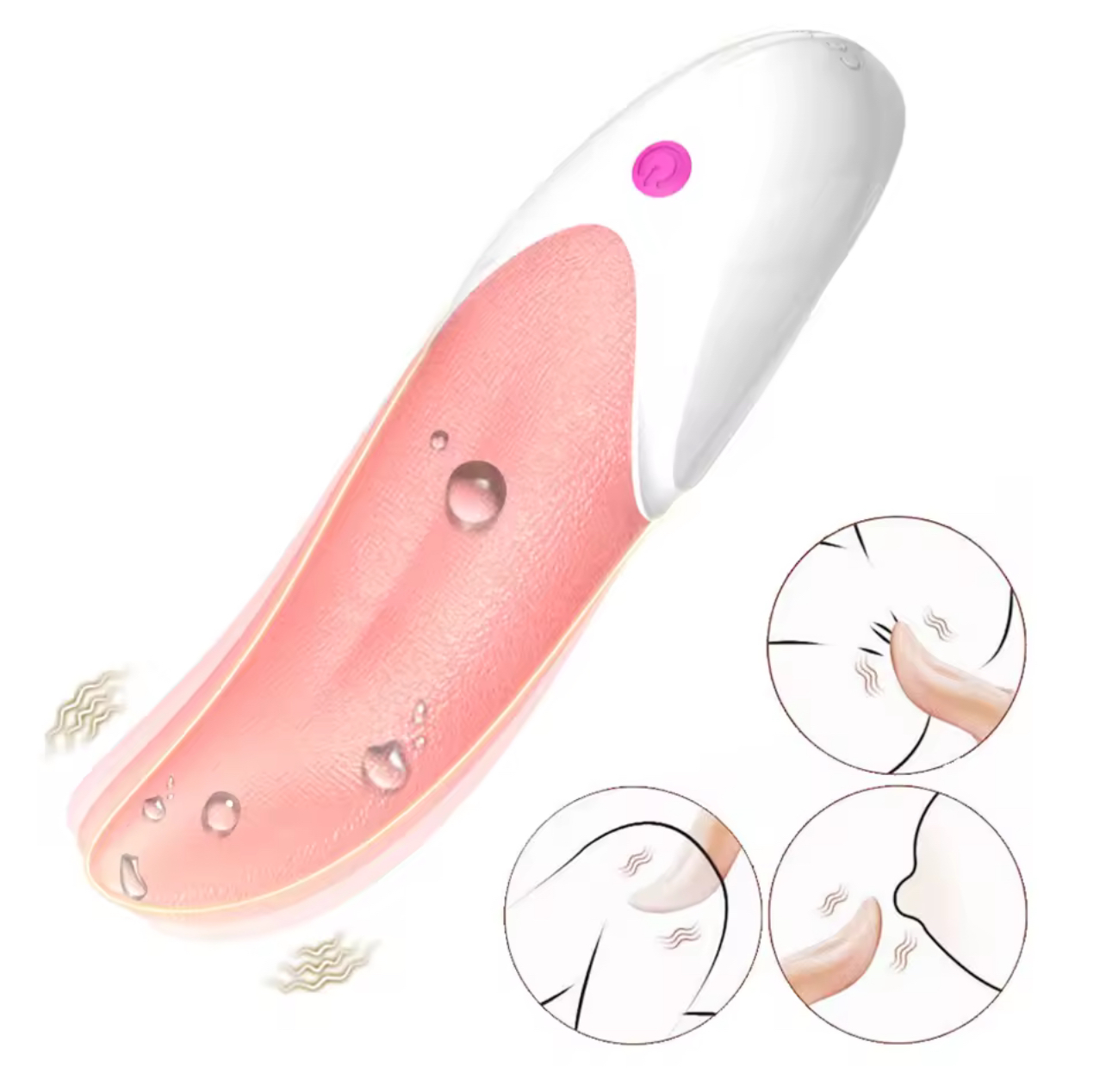 Powerful Tongue Licking Vibrator Adult Sex Toy For Women Female 