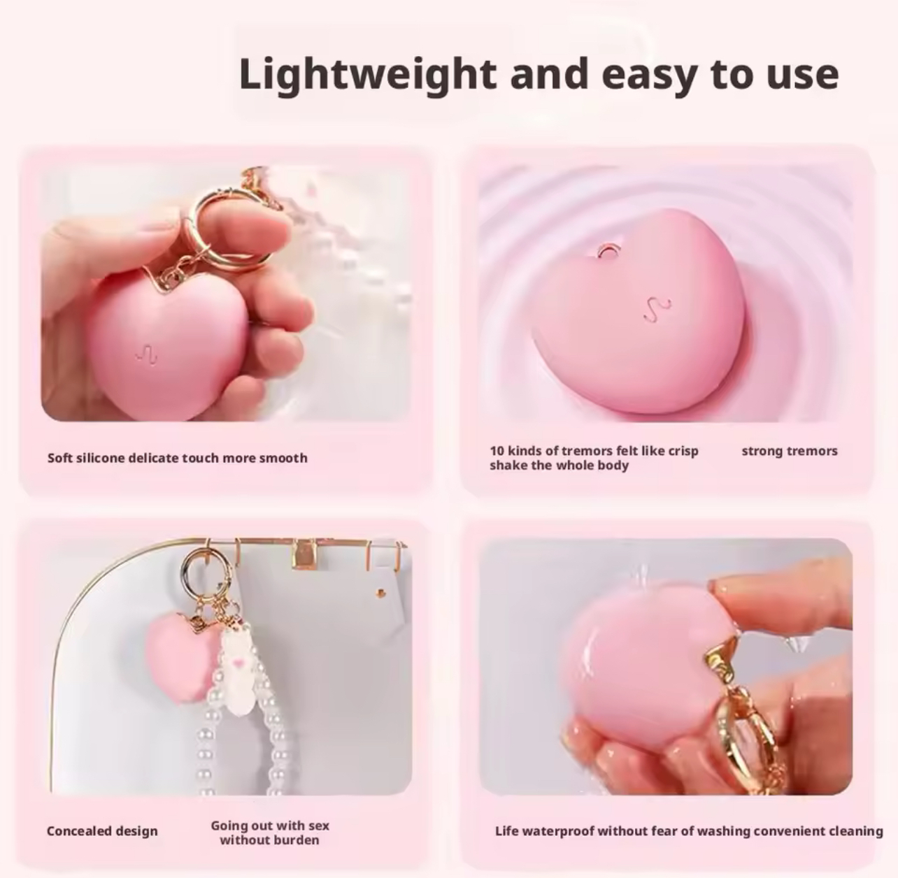 Pink Heart-Shaped Keychain