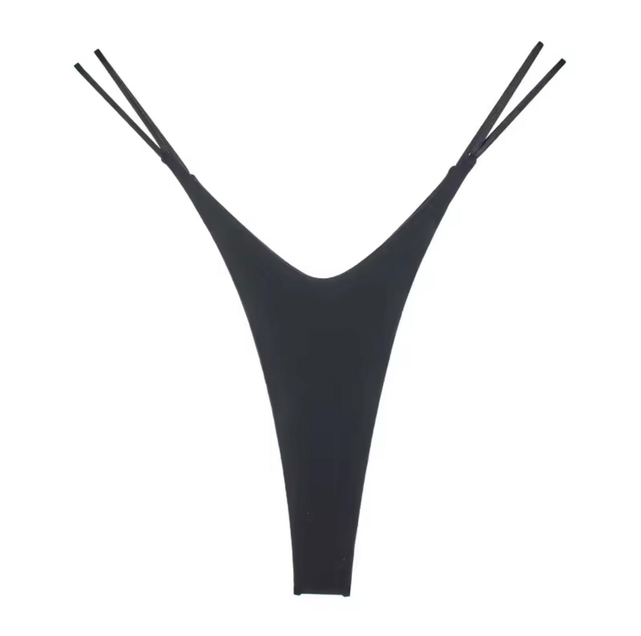 Black Micro String Bikini Bottom
