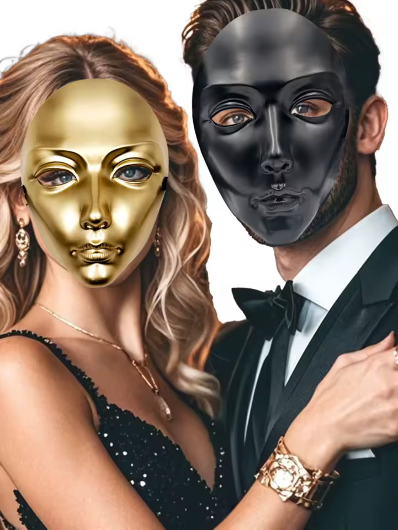 Elegant men & Women's Gold Mask