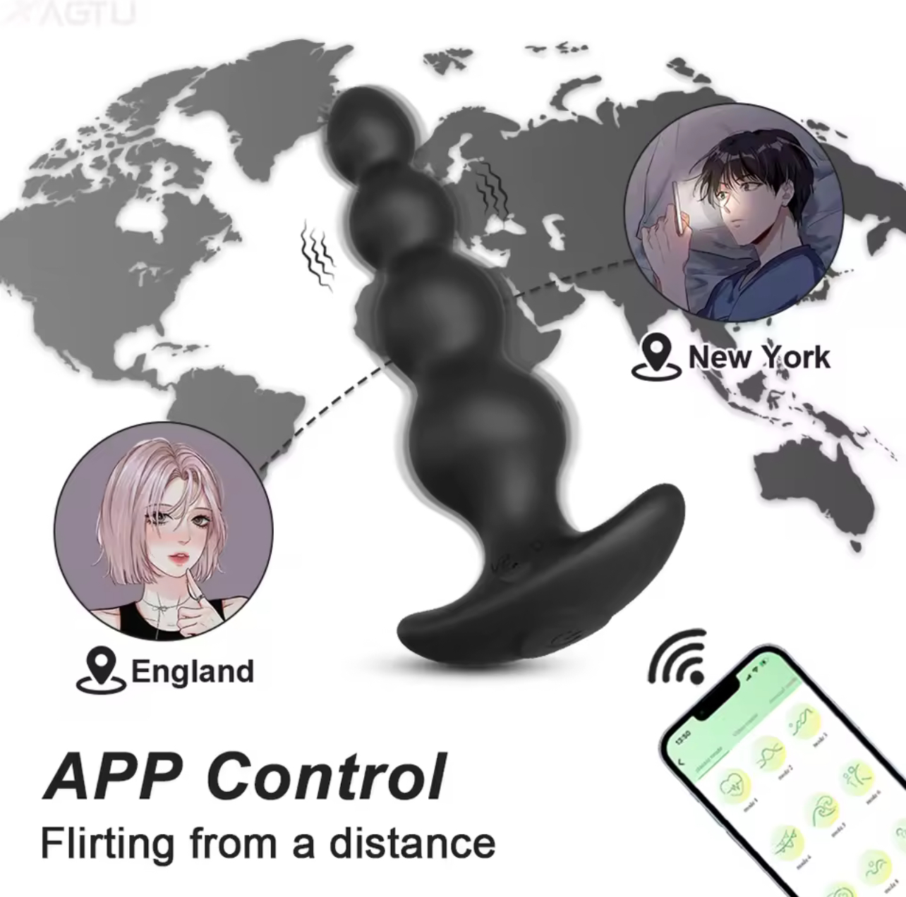 Remote Control Vibrating Anal Beads