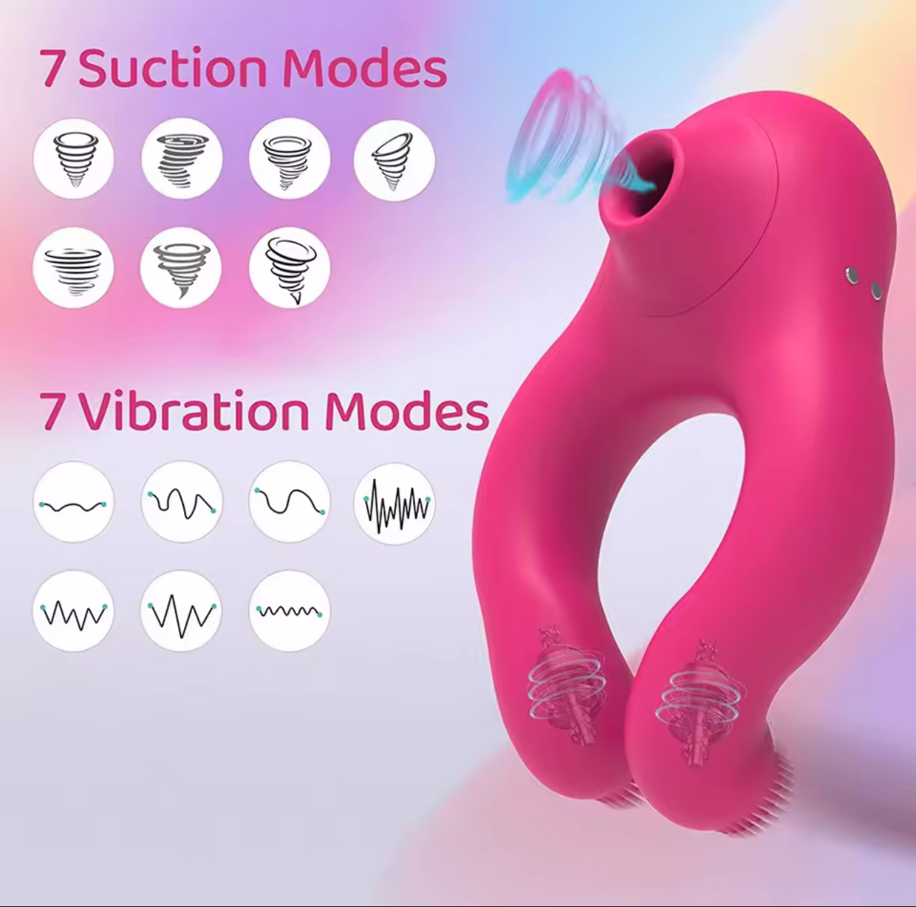 Dual Function Suction and Vibration Massager