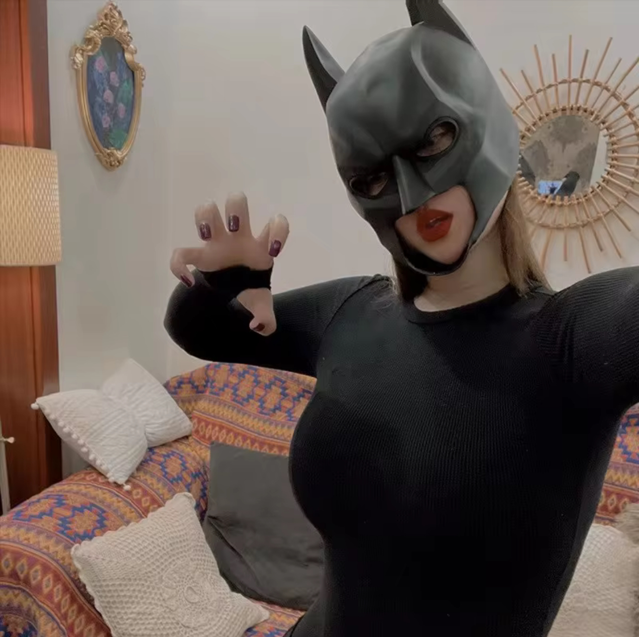 Bat Mask Headgear Latex Material Adult 