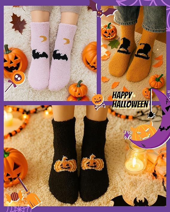 Socks Microfiber 3-8 Pairs Home Socks For Christmas
