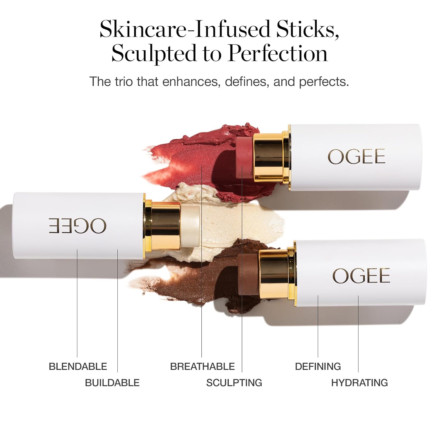Ogee Face Stick Crystal Collection Trio