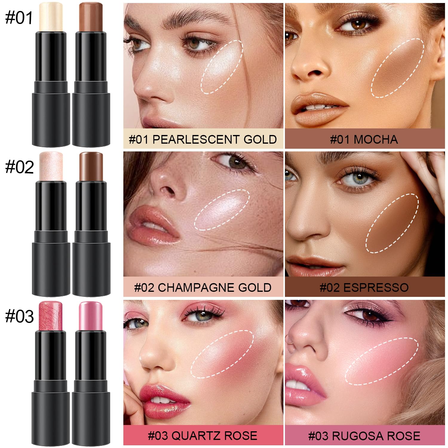 Halloween Promo: 6 Colors Cream Contour Stick Makeup Kit