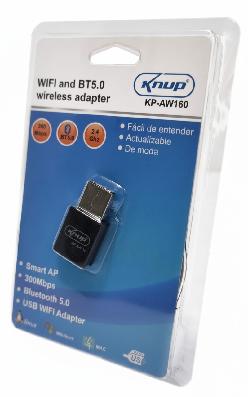 Adaptador USB Wifi y Bluetooth Inalámbrico 5.0