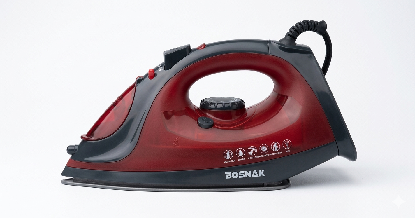 Plancha de Vapor Eléctrica BOSNAK 1800W 