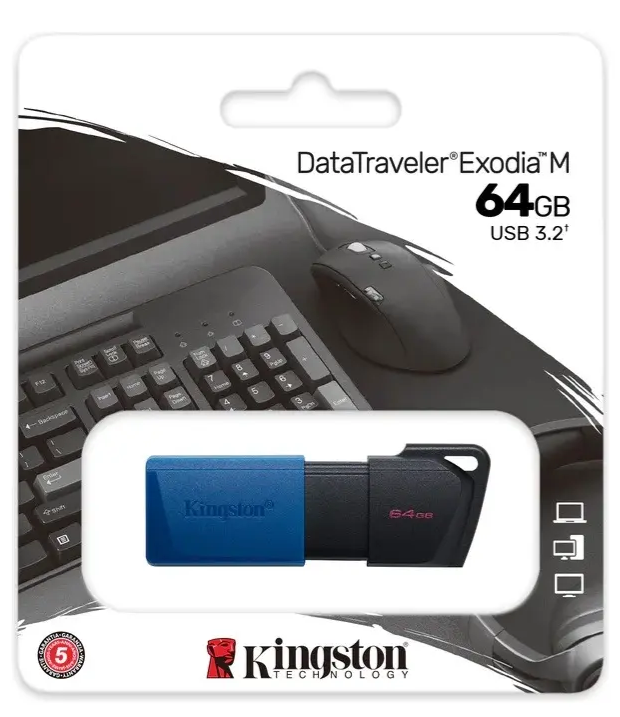 Pendrive Kingston DataTraveler Exodia M 64GB USB 3.2 Original | Alta Velocidad 