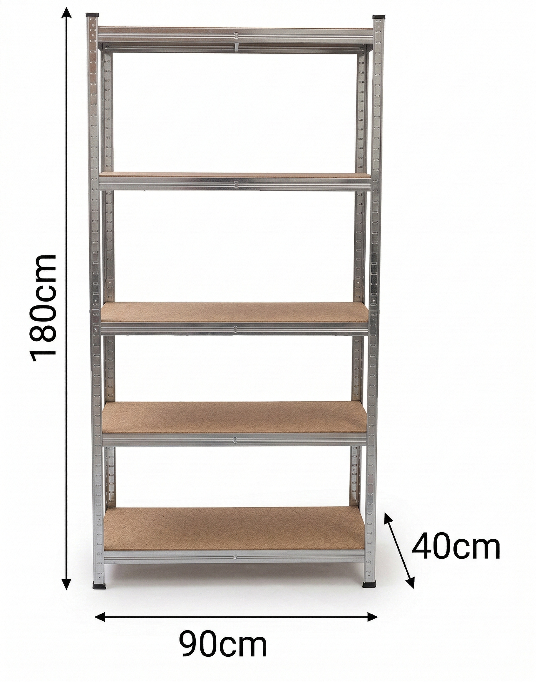 Estantería Metálica 5 Niveles - 180x90x40 cm