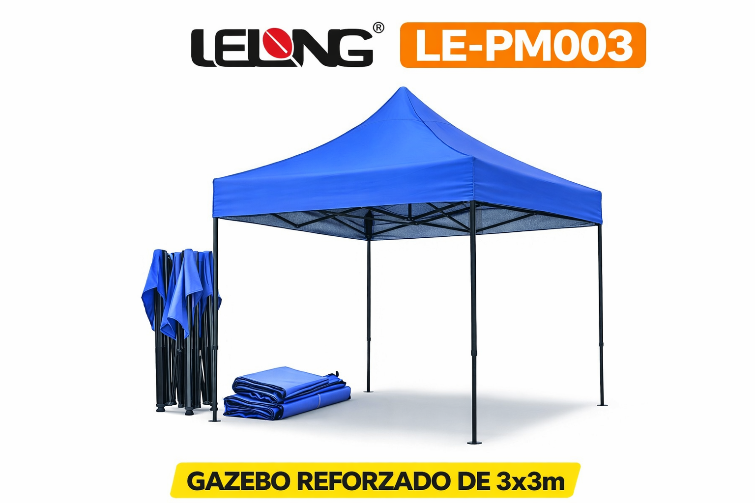 Gazebo Plegable 3x3 Reforzado – Calidad