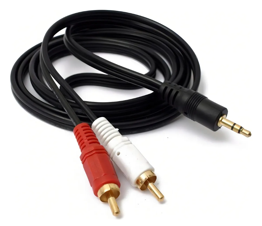 Cable de audio estéreo auxiliar macho P2 x 2 Rca de  1.5 m