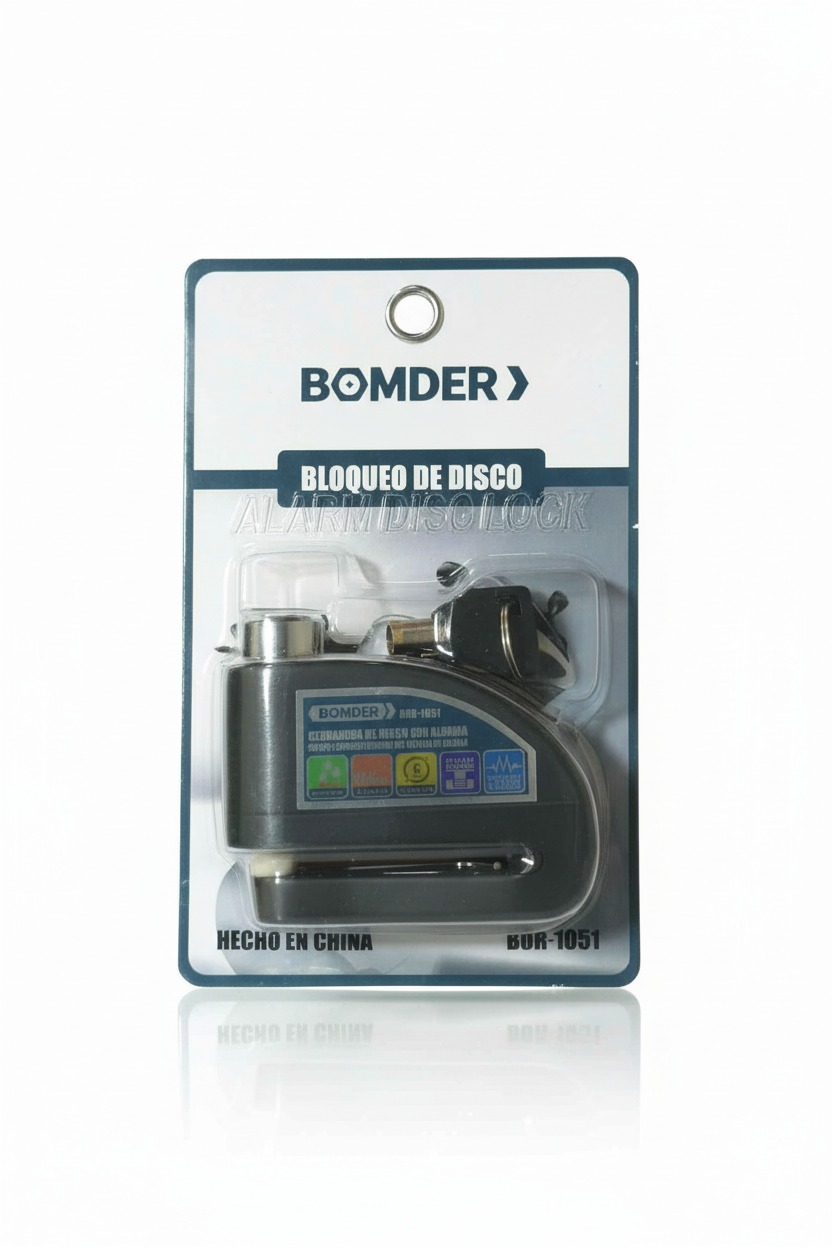 Candado Disco Moto con Alarma BOMDER BDR-1051