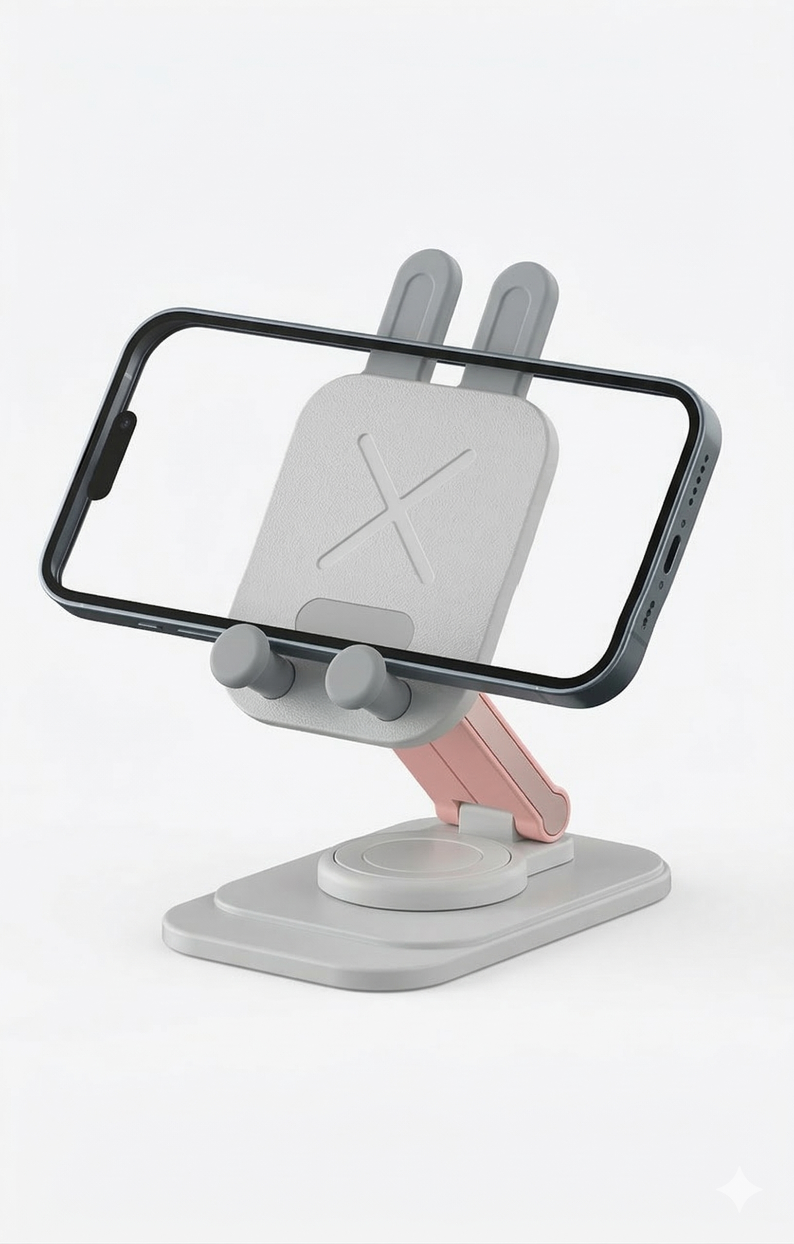 Soporte de Escritorio Rotativo 360° plastico para Celular - Diseño Conejito 