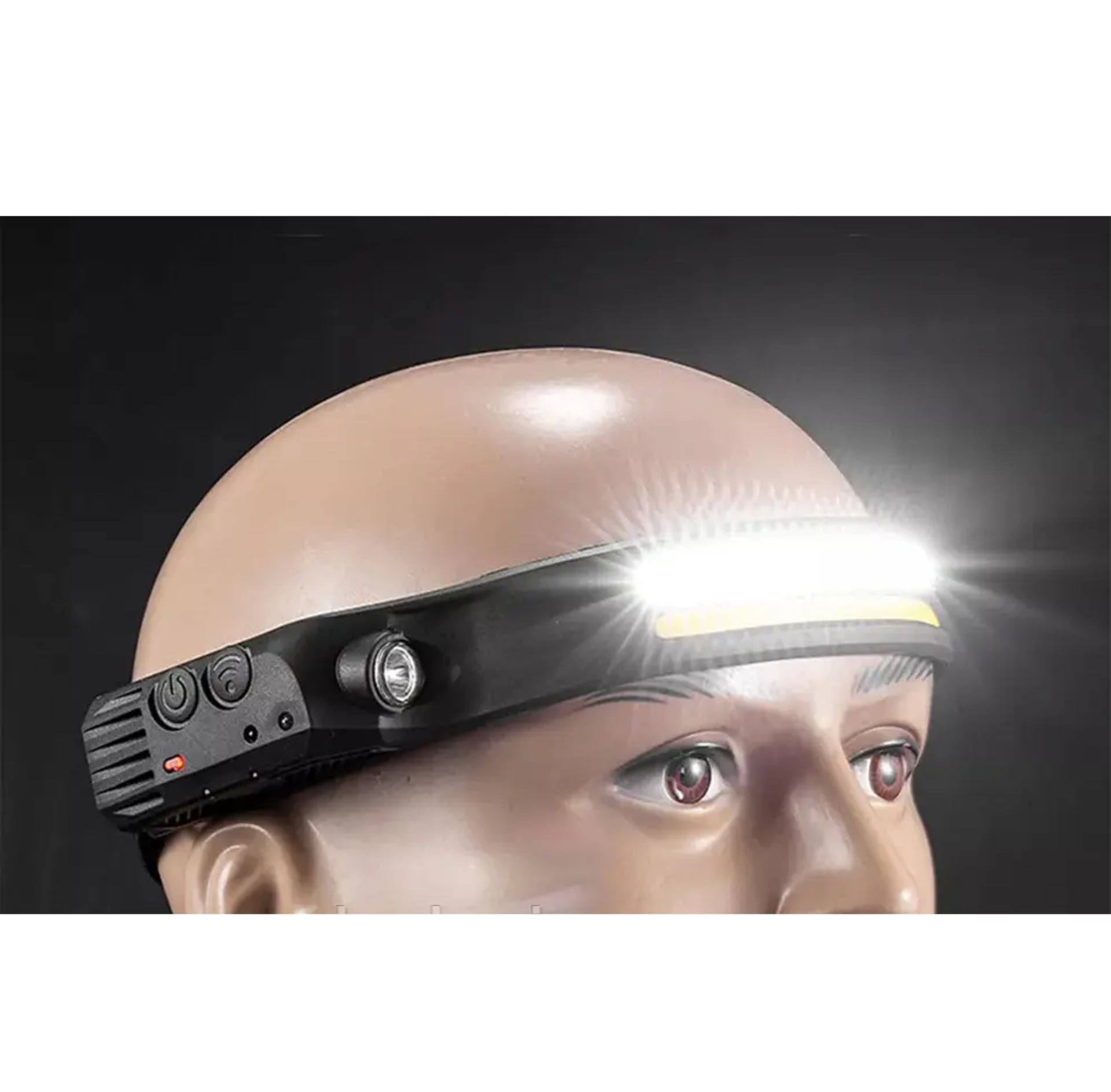 Linterna de Cabeza LED Recargable con Sensor de Movimiento – 800 Lúmenes