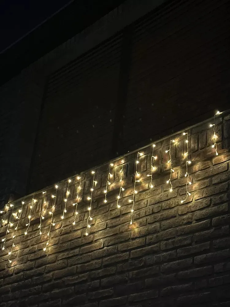 Guirnaldas Lluvia Cortina De Luces Led Navidad 3.2 Metros largo Blanco frio/calido/colores Interconectable 