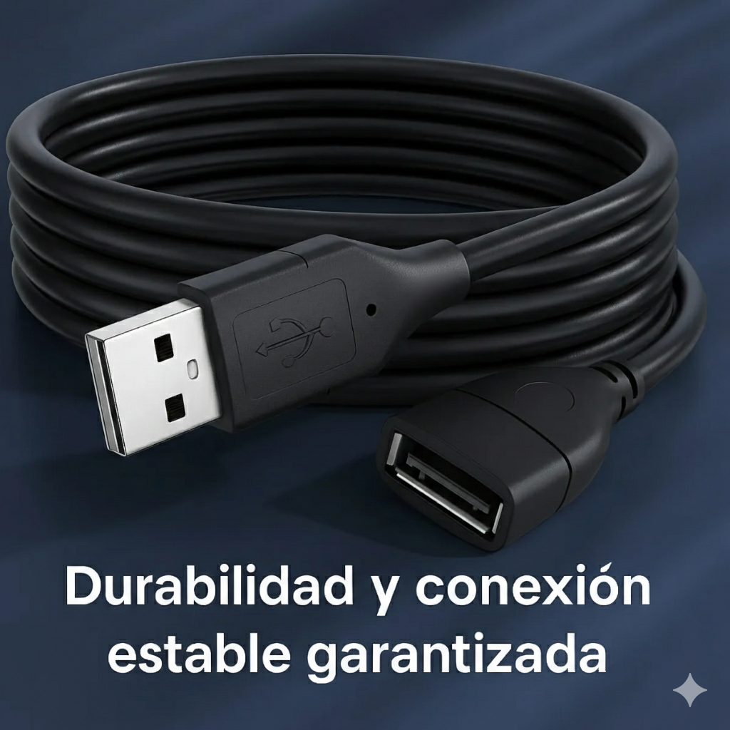 Cable Usb 2.0 Alargue Macho A Hembra 1.5 Metros 24 Awg Csa Awm 1/11 Alta Calidad Gk Exc-01