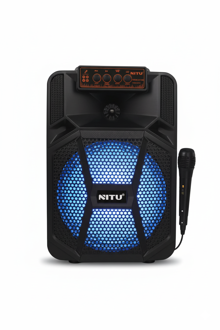 Parlante Portátil NITU NT-880 con Bluetooth 5.0 y Micrófono