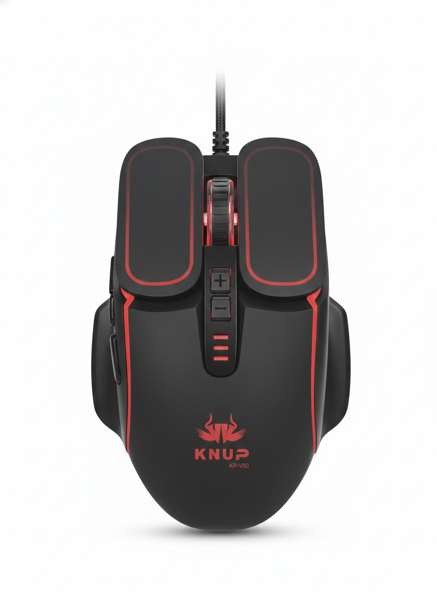 Mouse Gamer Knup KP-V80 | 7200 DPI con LED RGB y 7 Botones 🚀