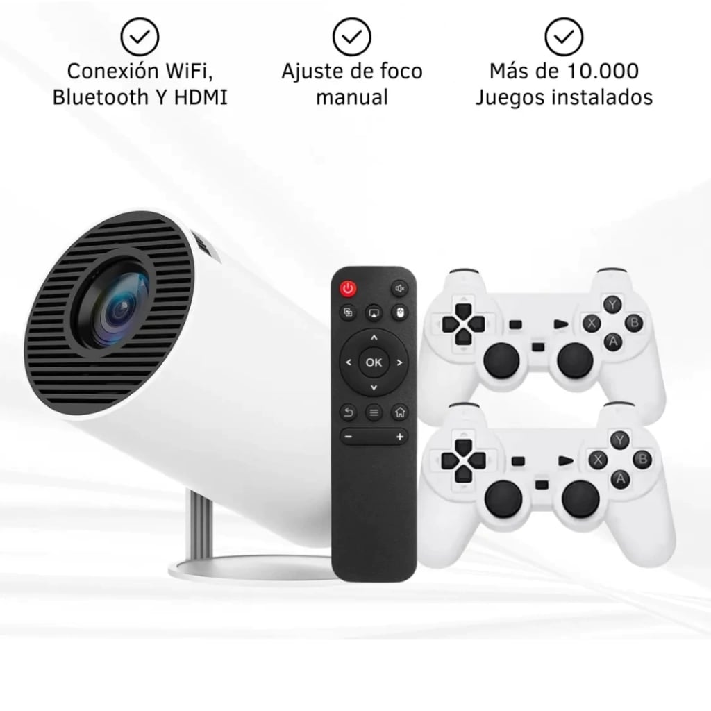 Game Projector Tomate MPR-20864GA - ¡Cine y Gaming en Casa!