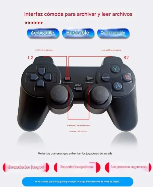 Consola De Juegos Retro Controles Inalambricos 2pcs