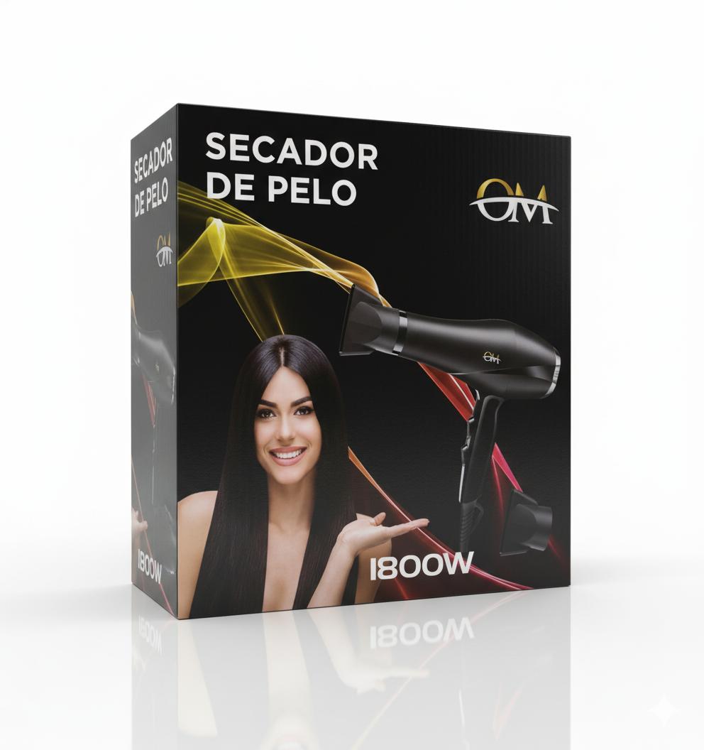 Secador de Pelo OM GM-100 de 1800W