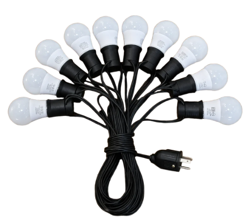 Guirnalda LED 10 Metros con 10 Focos Luz Fría | Interior y Exterior | 220V