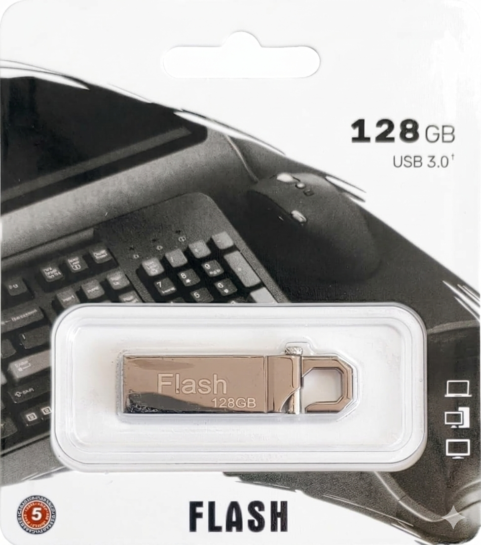 Memoria USB Flash 128GB - Diseño Metálico USB 3.0