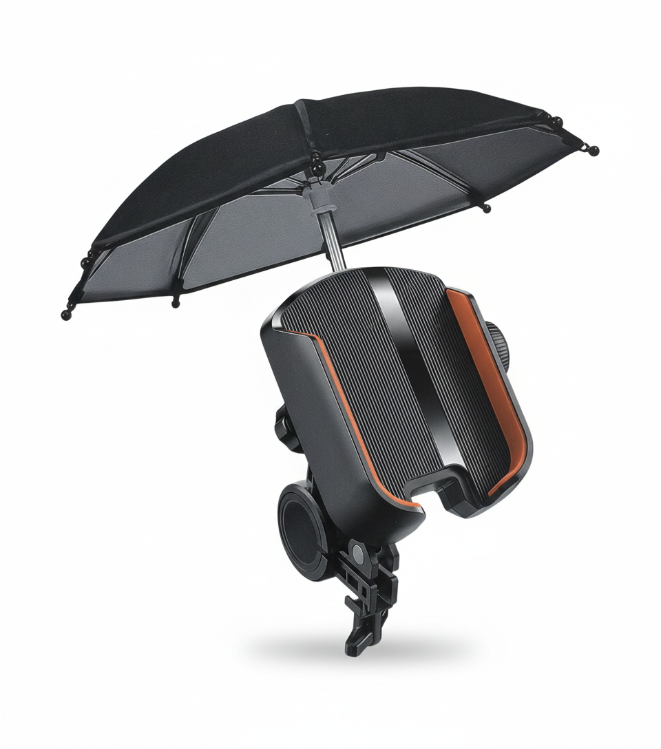 Soporte Celular con Sombrilla para Moto y Bici - Modelo SX27-A