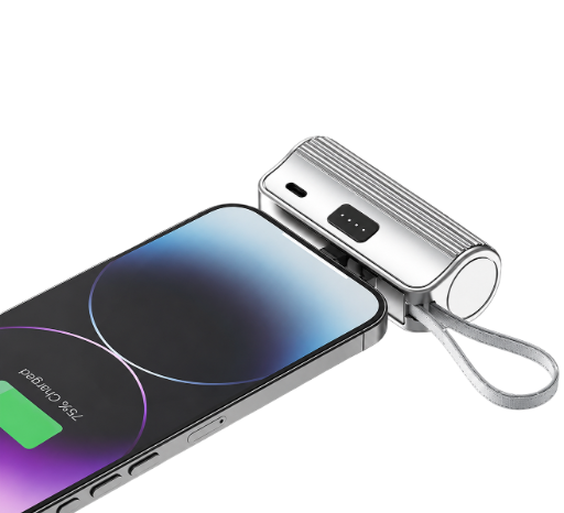 Power Bank Yesido 15000mAh Carga Rápida PD | Cable Lightning y Tipo-C Incorporado