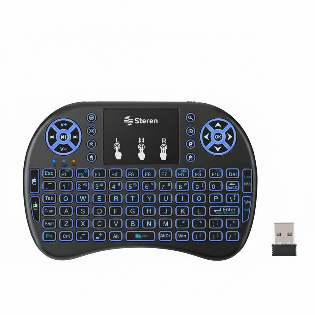 Mini Teclado Inalámbrico Knup KP-2048 con Touchpad y Retroiluminación