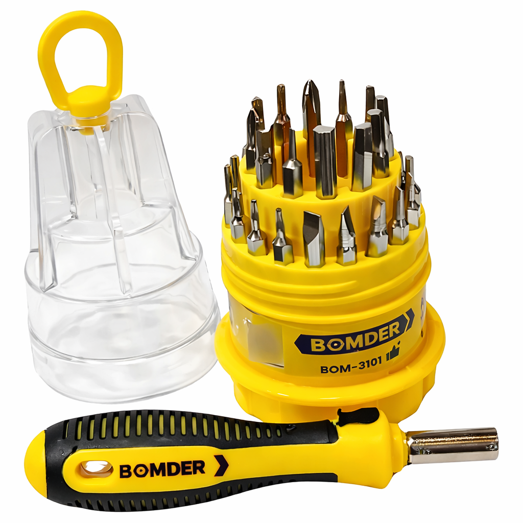 KIT MINI JUEGO DE DESTORNILLADORES DE PRECISIÓN PARA CELULARES Y NOTEBOOKS – 31 PIEZAS