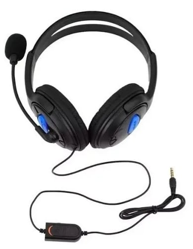 Auricular Play Ps4 / PC Gamer Juegos Microfono Incorporado Cable Negro 