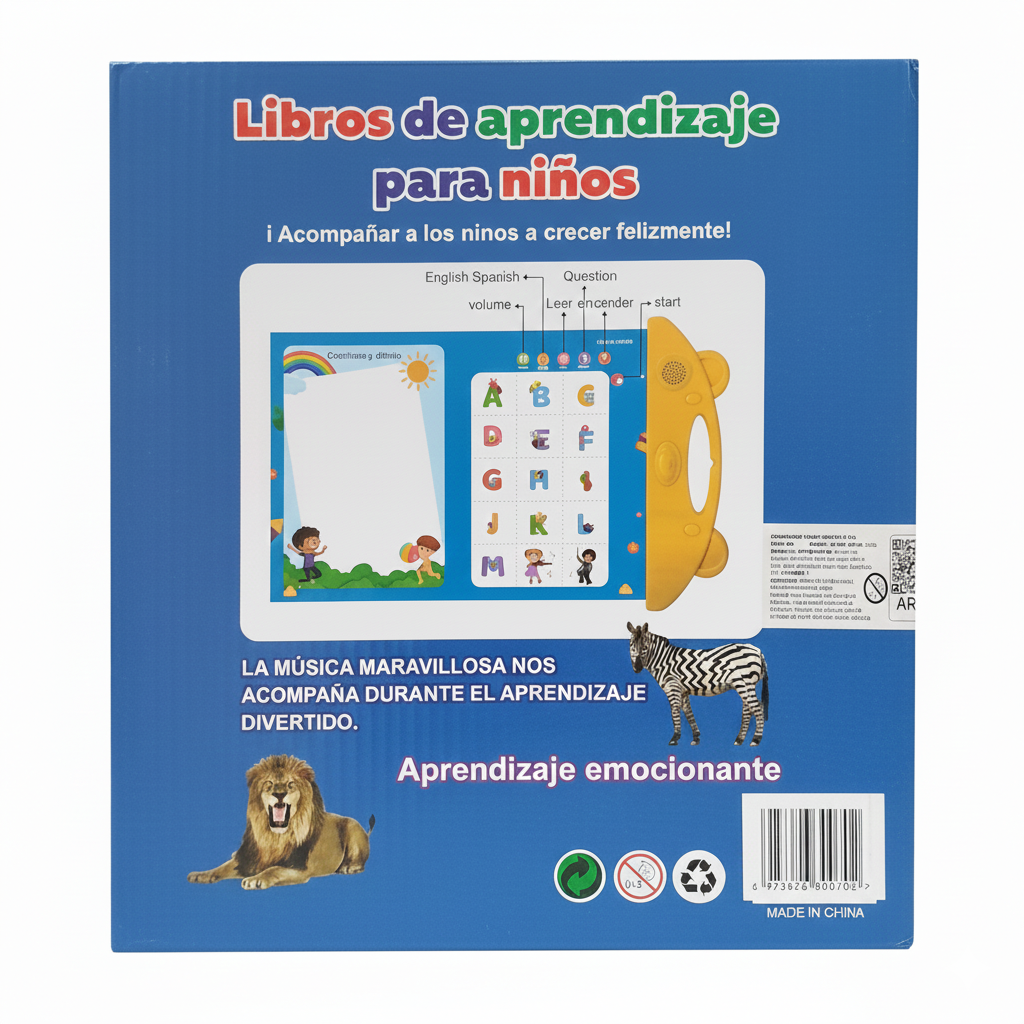 Libro Educativo Interactivo Bilingüe – Aprendizaje para Niños