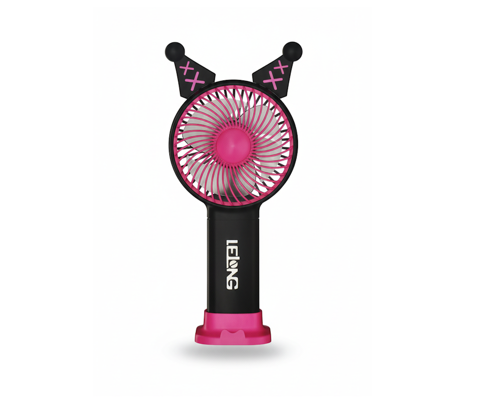 Ventilador Portátil Recargable Kuromi USB LE-LONG FS-307A - Mini Ventilador de Bolsillo