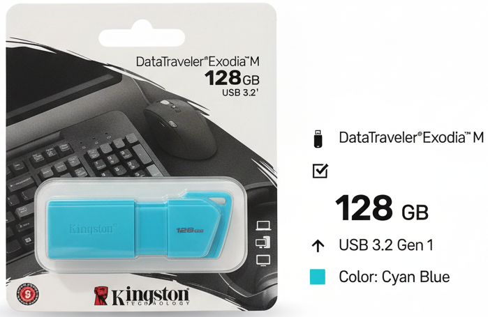 Pendrive Kingston DataTraveler Exodia M 128GB USB 3.2
