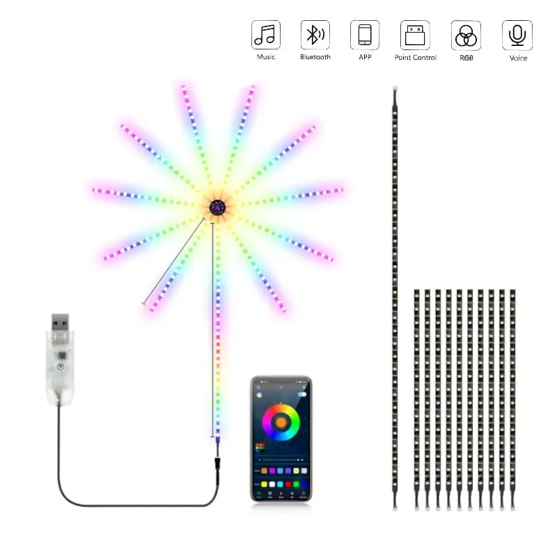 Tira de Luces LED RGB "Fuegos Artificiales" LEAG SZ-D1932