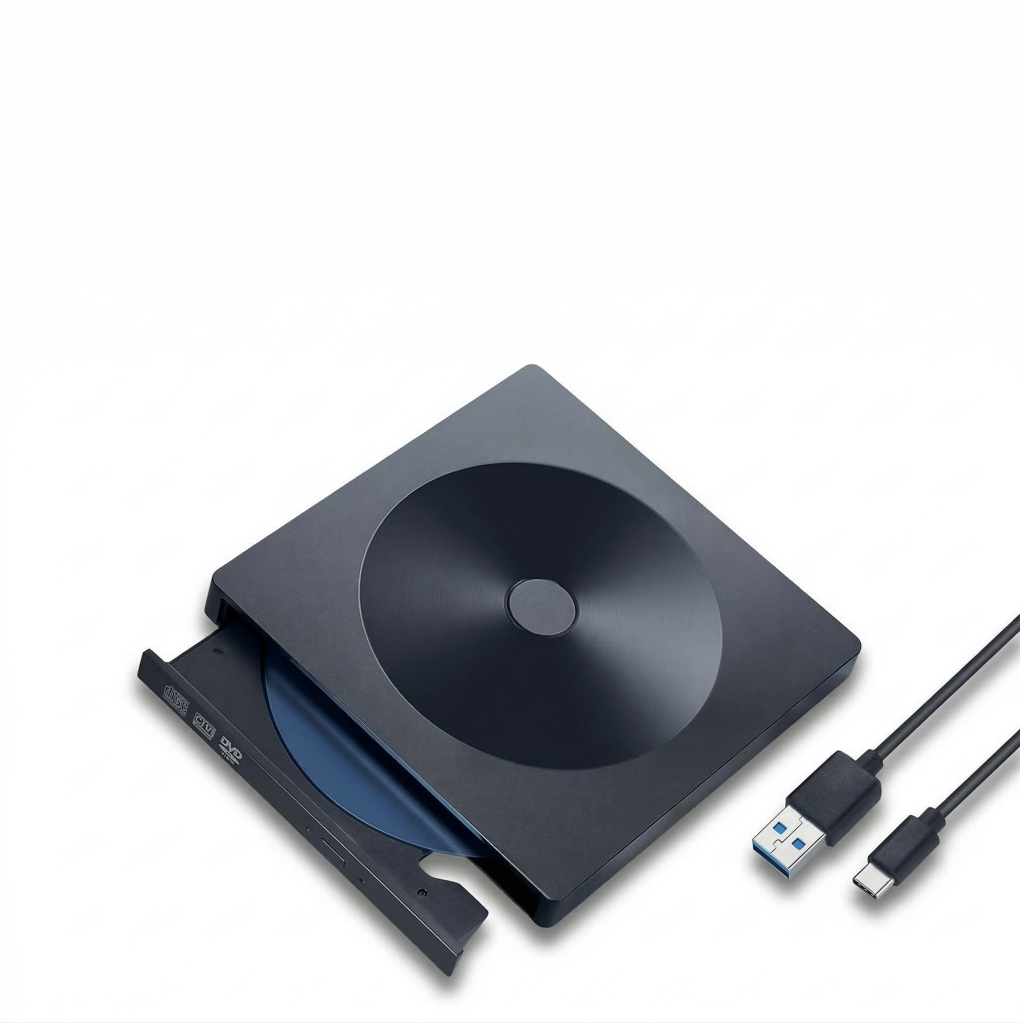 Grabador de CD/DVD Externo Knup KP-LE303 (USB 3.0 + Tipo-C)