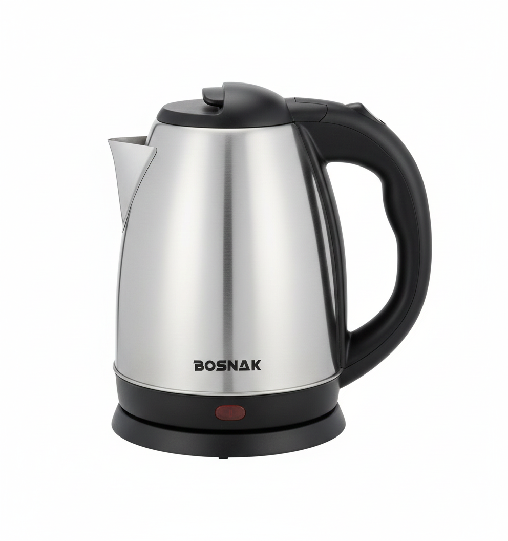 Pava Hervidor Eléctrico de Acero Inoxidable BOSNAK - 2.0L y 1500W - Modelo BSK-058 ⚡