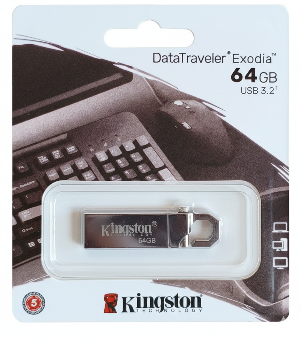 Pendrive USB Kingston DataTraveler Exodia 64GB - USB 3.2 Gen 1