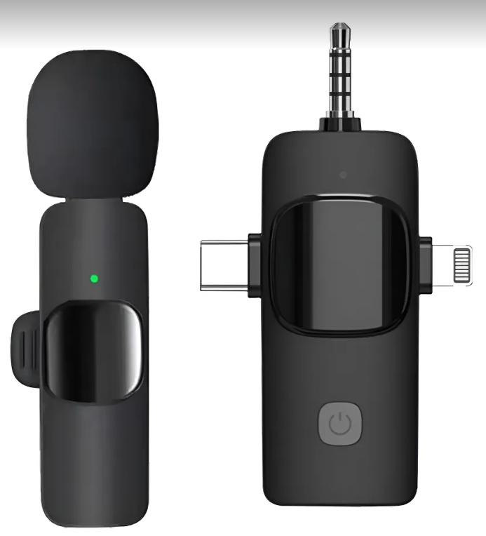 Micrófono Corbatero Universal 3 En 1 Android Auxiliar