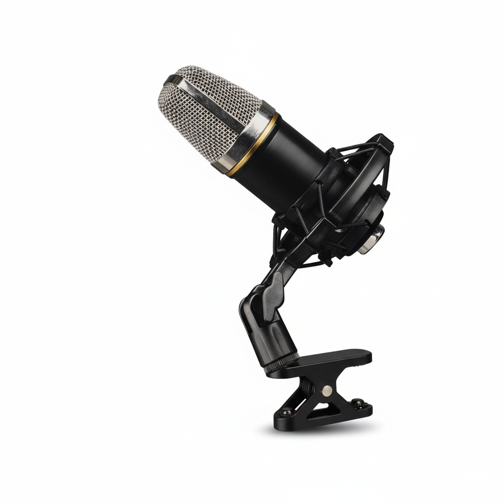 Micrófono de Condensador de Estudio Unidireccional Knup KP-M0021 + SOPORTE 