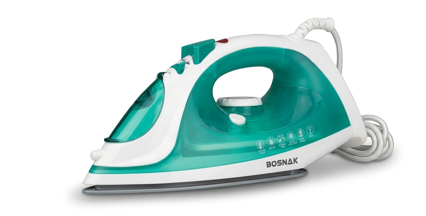 Plancha de Vapor Eléctrica BOSNAK 1800W 