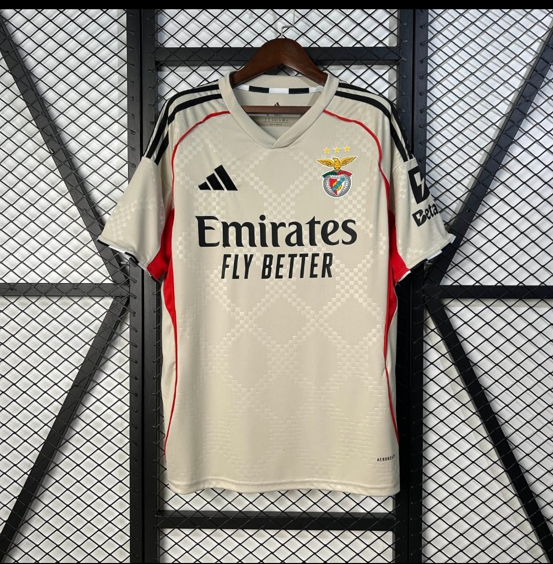 Camisola Alternativa Bege Benfica 2025/2026