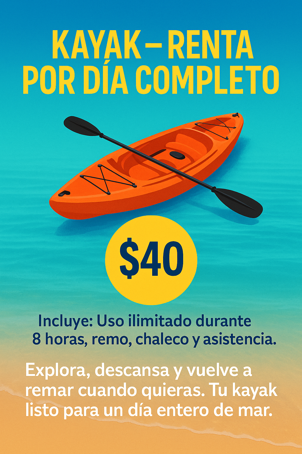 Kayak – renta por día completo