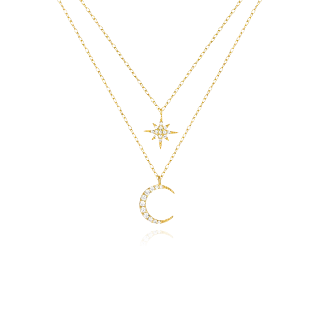 Crescent 18K Gold-Plated Necklace