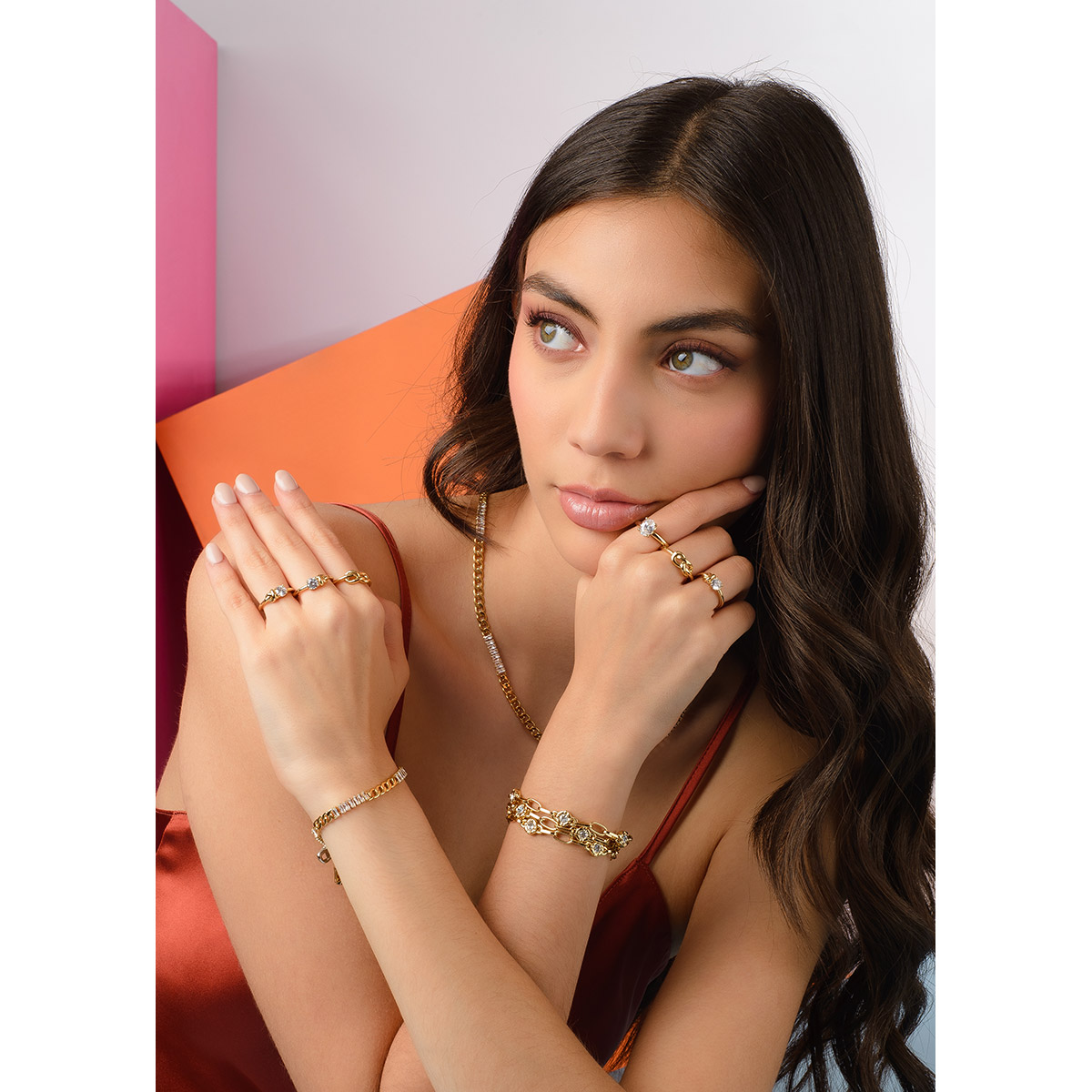 Gold-plated knot ring