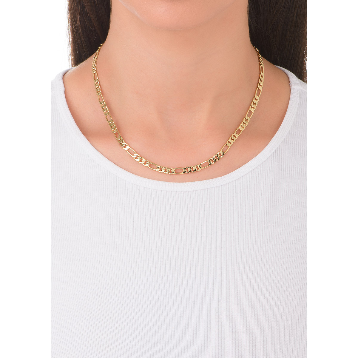 Figaro link chain gold plated timeless elegance