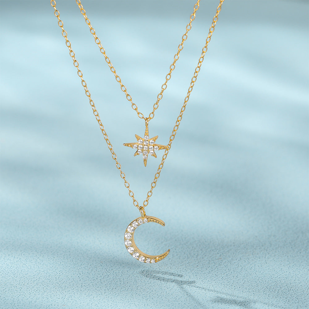 Crescent 18K Gold-Plated Necklace
