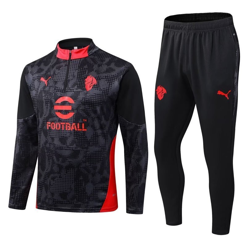 🔴⚫ Kit Entrenamiento AC Milan | ½ Zipper — Puma Performance